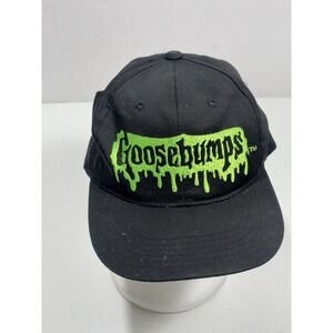 Vintage 1995 Goosebumps Annco Spellout Logo Promo Youth Snapback Hat Cap Vtg